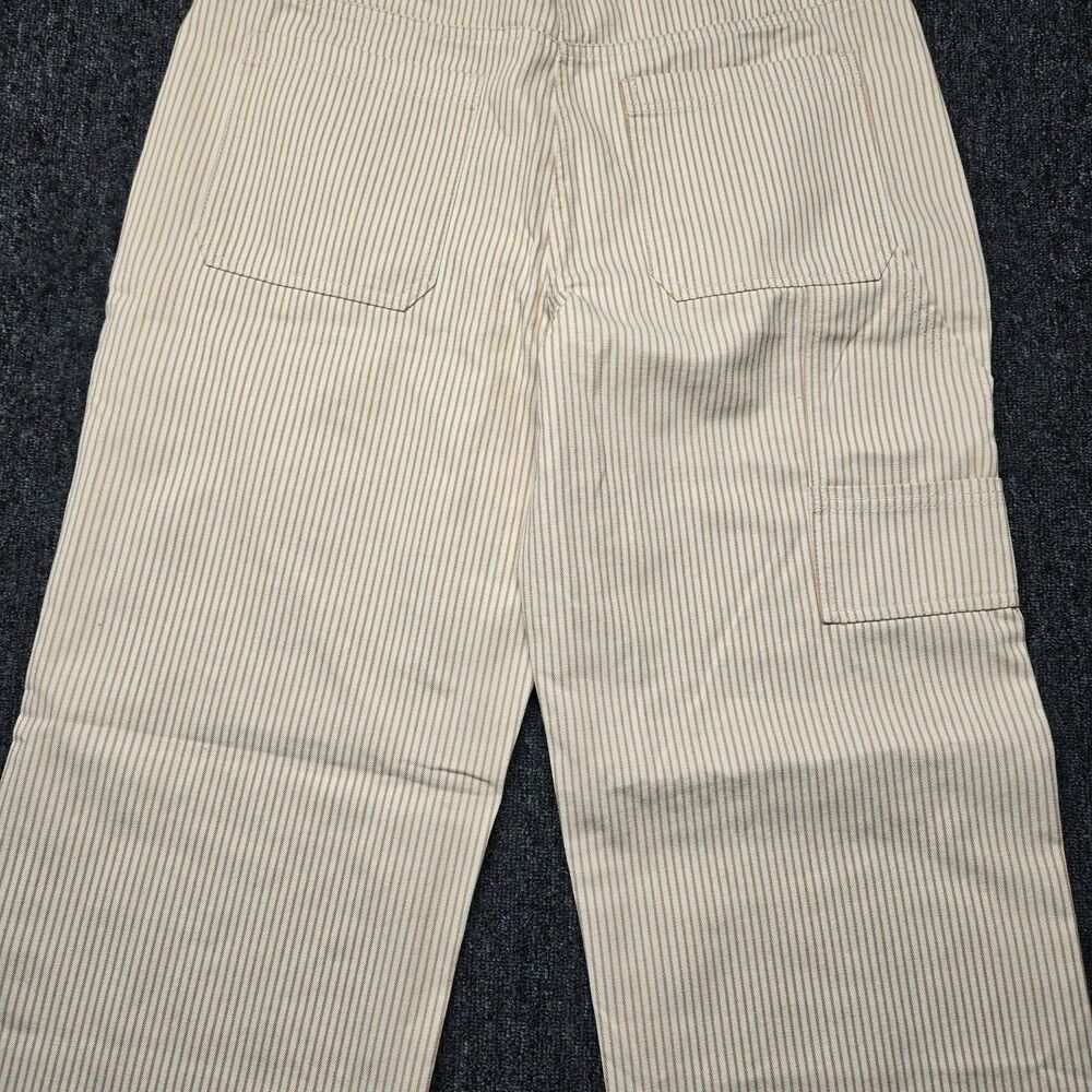 Cali 1850 Womens Pants 11 Tan Brown Striped Wide Leg High Rise Boho Juniors - Picture 14 of 16